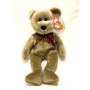 TY 1999 SIGNATURE BEAR RETIRED PLUSH VERY RARE BEANIE BABY ~ NEW WITH TAGS